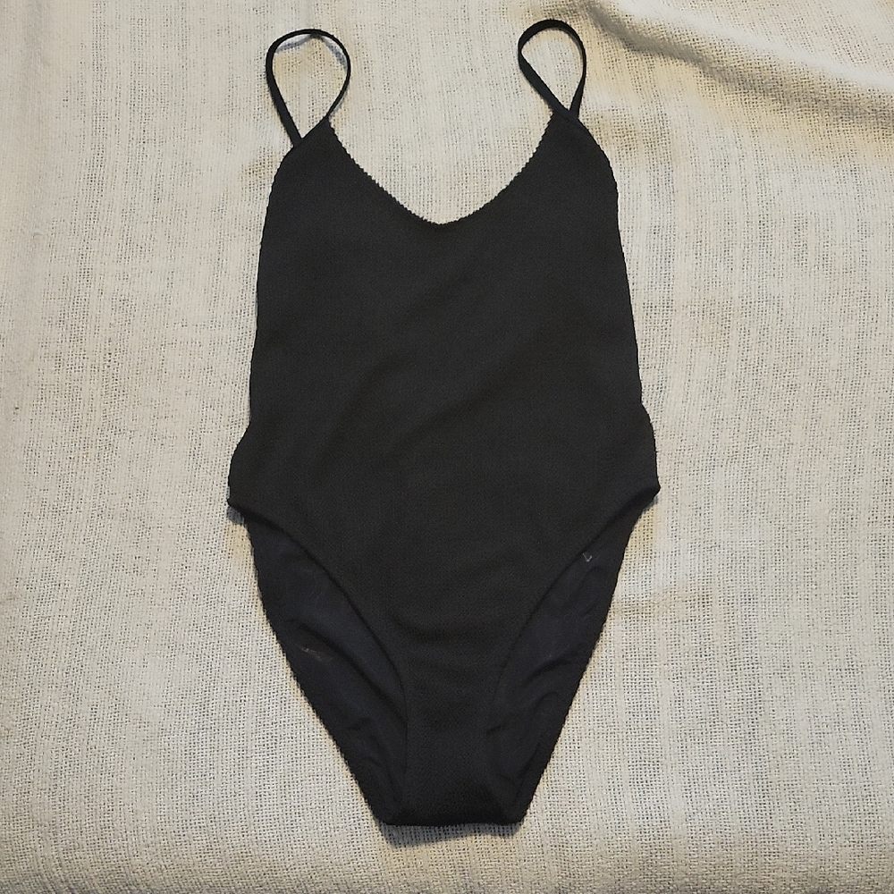 Good American Black One Piece Swimsuit